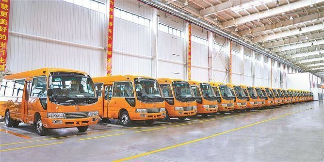 Golden Dragon Bus's January export sales ranked first in the industry