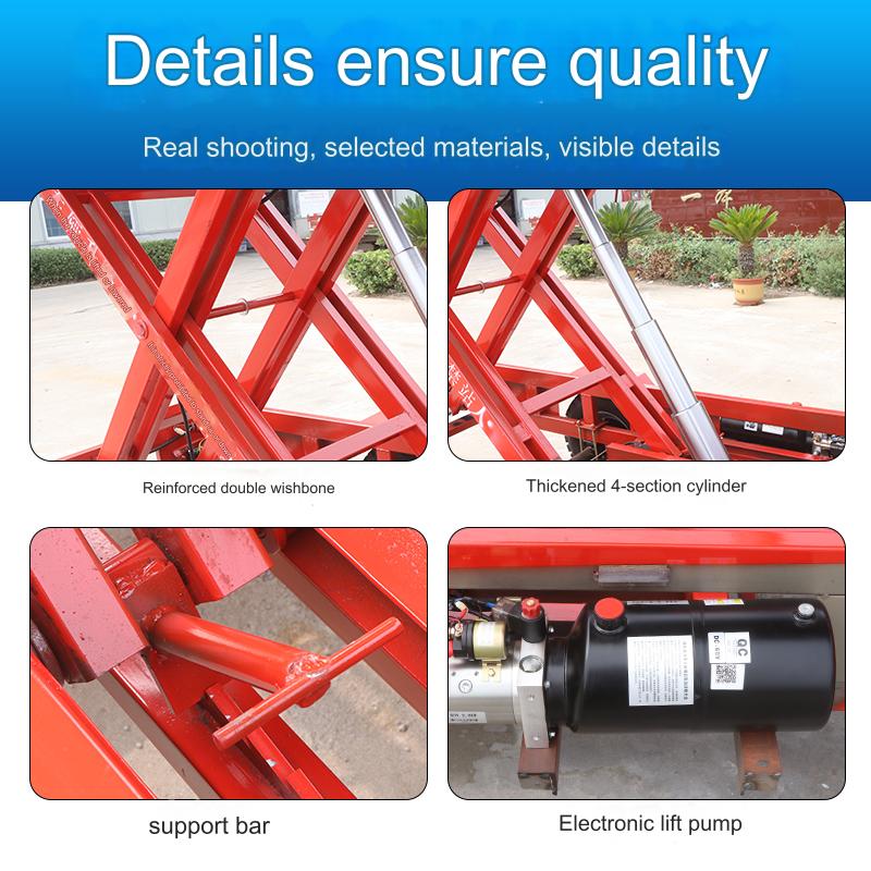 4-section thickened and enlarged oil cylinder Flat plate with electronic scale