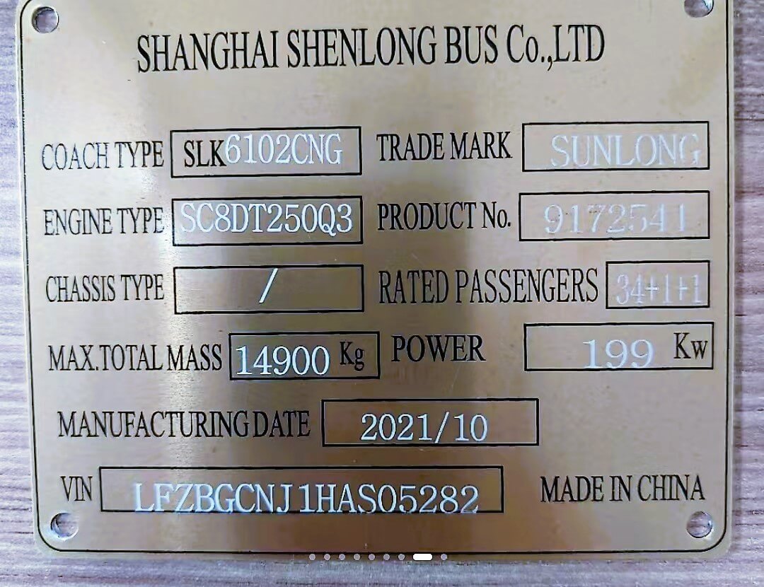 Sunlong 6102 36 seats CNG